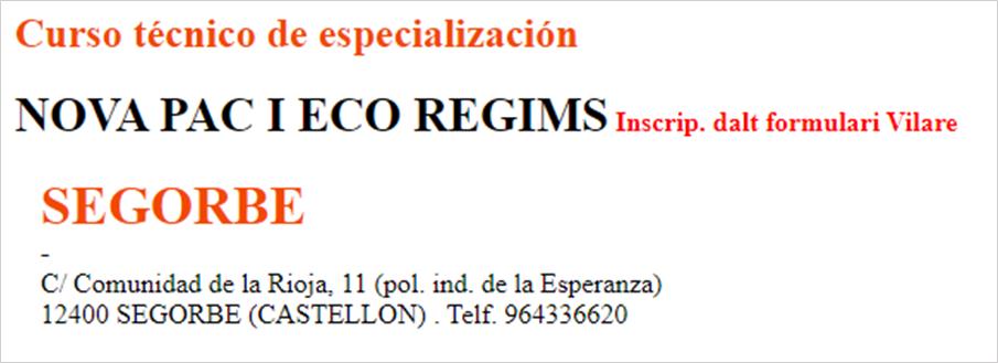  NOVA PAC I ECO REGIMS